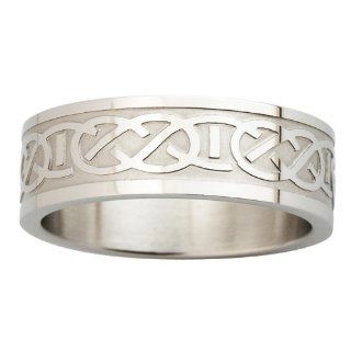 Stainless Steel Mens Celtic Weave Ring Made in Ireland: Jewelry