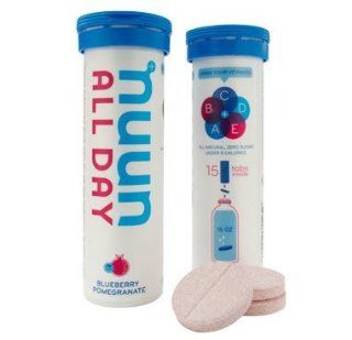 Nuun All Day Hydration Vitamin Enhanced Drink Tablets, Blueberry Pomegranate   15 x 8 Case, Pack of 3: Health & Personal Care