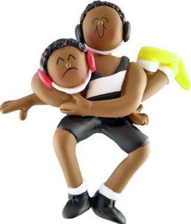 African American Wrestlers Christmas Ornament: Sports & Outdoors