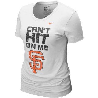 Nike San Francisco Giants Ladies White Can't Hit On Me T shirt (X Small) : Athletic Shirts : Sports & Outdoors