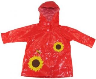 Wippette Kids Toddler Girls Tomato Sunflower Honeybee Slicker Raincoat 4 orange: Clothing