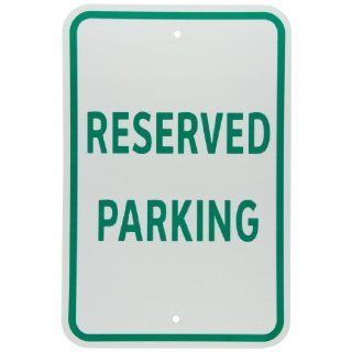 Brady 94359 Reflective Aluminum B959 Sign Reserved Parking, 18" X 12", : Industrial Warning Signs: Industrial & Scientific