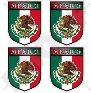 MEXICO Mexican Shield 50mm (2") Vinyl Bumper Helmet Stickers, Decals x4 