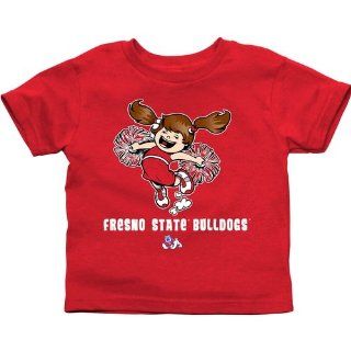 NCAA Fresno State Bulldogs Toddler Cheer Squad T Shirt   Cardinal (18 Months) : Sports Fan T Shirts : Sports & Outdoors