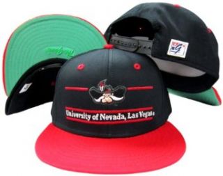 Nevada Las Vegas UNLV Runnin Rebels Classic Split Bar Snapback Adjustable Plastic Snap Back Hat / Cap: Clothing