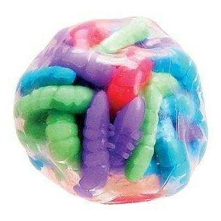 Rainbow Worm Ball Squishable Fun: Toys & Games