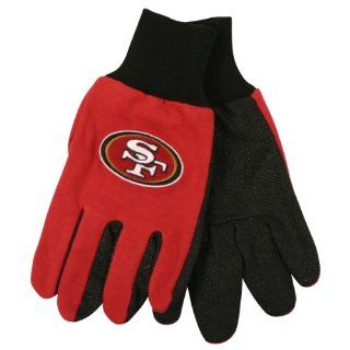 NFL Team Logo Grip Gloves   San Francisco 49ers : Football Receiving Gloves : Sports & Outdoors