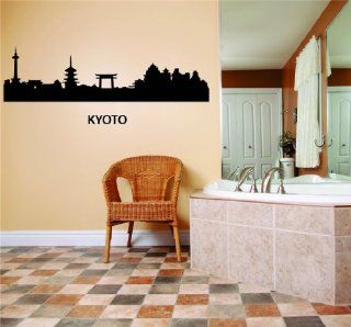 Kyoto China City Skyline View   COLOR=AS SEEN  SIZE=10"x30"   Picture Art Graphic Design Image Bedroom Living Room Home Decor Peel & Stick Sticker Vinyl Wall Decal  