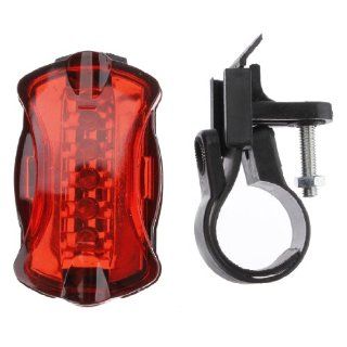 Waterproof 5 Red LED Bike Bicycle Cycling Rear Tail Safety Flashing Lamp Light: Home Improvement