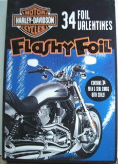 Harley Davidson Motor Cycles 34 Flashy Foil Valentines: Toys & Games