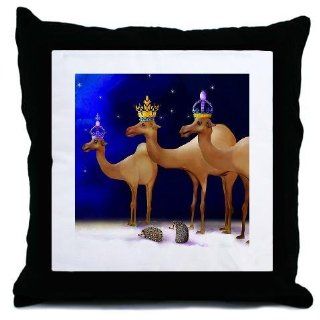 We Three Kings Camel Christmas Decorative Throw Pillow, 18"  