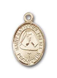 14kt Solid Gold Pendant Saint St. Katharine Drexel Medal 1/2 x 1/4 Inches Against Racism 9015  Comes with a Black velvet Box Pendant Necklaces Jewelry