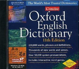 Oxford Concise English Dictionary 11th Edition: Software