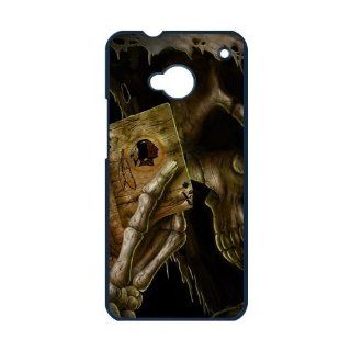 Custom Shop Death NFL Washington Redskins Logo Skeleton Hand Background Custom Case For HTC ONE M7: Cell Phones & Accessories