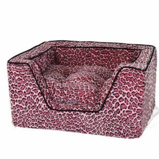 Snoozer Memory Foam Luxury Square Pet Bed, Large, Bobcat Pink/Black : Pet Supplies