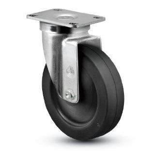 Jarvis 30 Series 2 1/2" Diameter Cushion Rubber Wheel Swivel Plate Caster with Delrin Bearing, 3 5/8" Length X 2 3/8" Width Plate, 140 lbs Capacity: Industrial & Scientific
