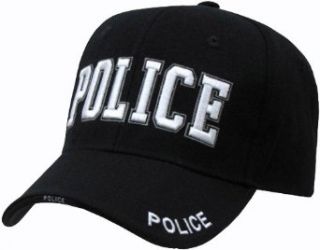 Black Police Law And Order Baseball Cap Hat, One Size Fits All: Clothing