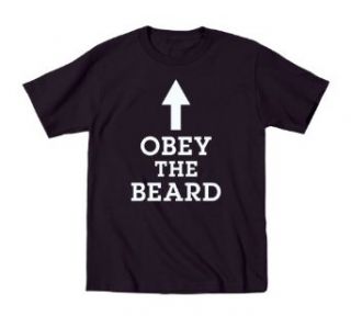 USA Screen Print Direct Men's Obey the Beard Decembeard T Shirt at  Mens Clothing store: Fashion T Shirts