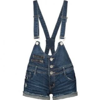ALMOST FAMOUS Denim Overall Womens Shorts at  Womens Clothing store