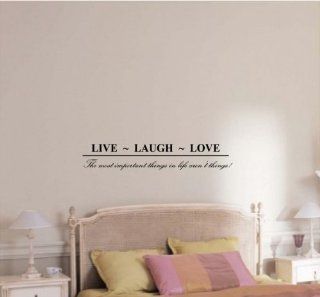 Newsee Decals Live~ Laugh~ Love The most important things in life aren't things Vinyl wall art Inspirational quotes and saying home decor decal sticker  