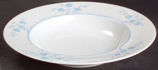 Spode Geisha Light Blue Rim Soup Bowl, Fine China Dinnerware   Blanche De Chine,