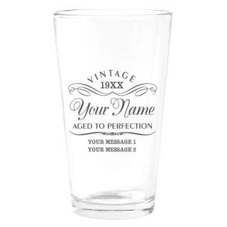 CafePress Personalize Funny Birthday Drinking Glass