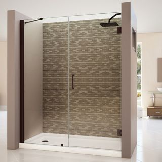 Dreamline SHDR2060721006 Frameless Shower Door, 60 to 61 Unidoor Hinged, Clear 3/8 Glass Oil Rubbed Bronze