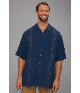 Tommy Bahama Big & Tall Big Tall Path To Raj Camp Shirt Mens Short Sleeve Button Up (Blue)