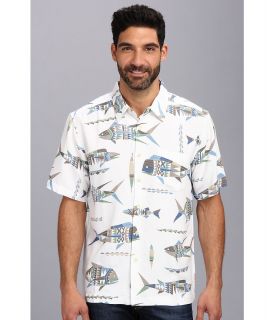 Quiksilver Waterman Descanso Beach S/S Shirt Mens Short Sleeve Button Up (White)