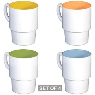 CafePress Vintage Ampersand Stackable Mug Set (4 mugs)