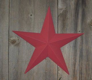 24 Inch Heavy Duty Metal Barn Star Painted Solid Cranberry. The Solid Paint Coverage Gives the Star a Clean and Crisp Appearance. This Tin Barn Star Measures Approximately 24" From Point to Point (Left to Right). The Barnstar Is Hand Crafted Out of 22