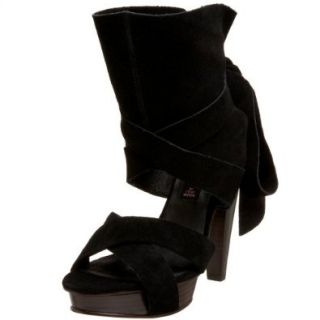 STEVEN by Steve Madden Women's Desyre Ankle Wrap Platform Sandal,Black Suede,5.5 M US: Shoes