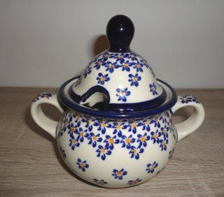 B&C Polish Pottery Ceramic Sugar Bowl: Kitchen & Dining