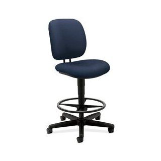 Height Adjustable ComforTask   5900 Series Task Stool with Footring Caster: Hard, Color: Periwinkle Tectonic : Task Chairs : Office Products