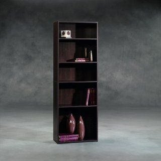 Sauder Beginnings 5 Shelf Bookcase in Cinnamon Cherry   Shelves