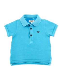 Armani Junior Infant Boys Basic Polo, Bright Blue, 3 24 Months