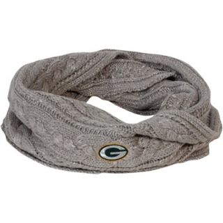 47 Brand Green Bay Packers Ladies Kiowa Knit Infinity Scarf   Gray