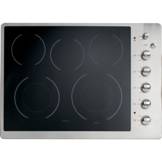 GE Cafe 5 Element Smooth Surface Electric Cooktop (Stainless Steel) (Common: 30 in; Actual 29.875 in)