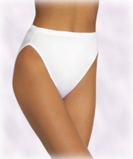 Vanity Fair Women's Comfort Essentials Satin Hi Cut Panties Brief Panties, 3 Pack, Star White, Size 9 at  Womens Clothing store