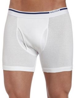 Nautica Men's 2 Pack Cotton Boxer Brief, White, XX Large at  Mens Clothing store: