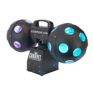 New Chauvet Cosmos LED Easy to use Dual 360 Degree Rotating Ball Effect Light with Tri colored Leds, Adjustable Speed and Continuous Rotation: Musical Instruments