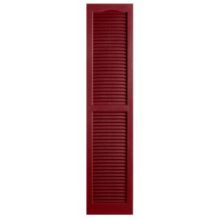 Alpha 2 Pack Cranberry Louvered Vinyl Exterior Shutters (Common: 59 in x 14 in; Actual: 58.88 in x 13.75 in)
