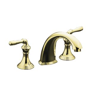 KOHLER Devonshire Vibrant Polished Brass 2 Handle Fixed Deck Mount Tub Faucet