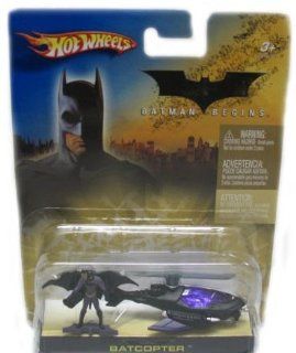 Hot Wheels Batman Begins Diecast Batcopter with Batman Figure: Toys & Games