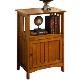 Furniture of America Sanca Antique Oak Rectangular Telephone Stand