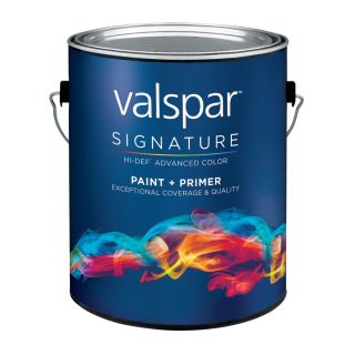 Valspar Signature 120 fl oz Interior Satin White Latex Base Paint and Primer in One with Mildew Resistant Finish