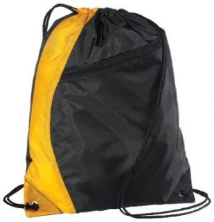Port & Company   Colorblock Cinch Pack Backpack. BG80   Gold / Black: Clothing