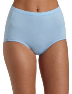 Bali Women's Fit Your Curves Cotton Stretch Brief Panties 3 pack, White/Blue/Blue Stripe, 3XL