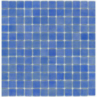 Elida Ceramica Recycled Blue Glass Mosaic Square Indoor/Outdoor Wall Tile (Common: 12 in x 12 in; Actual: 12.5 in x 12.5 in)