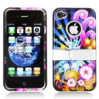Cell Phone Snap on Cover Fits Apple iPhone 4 4S 2D Colorful Fireworks Stand AT&T (does NOT fit Apple iPhone or iPhone 3G/3GS or iPhone 5/5S/5C): Cell Phones & Accessories
